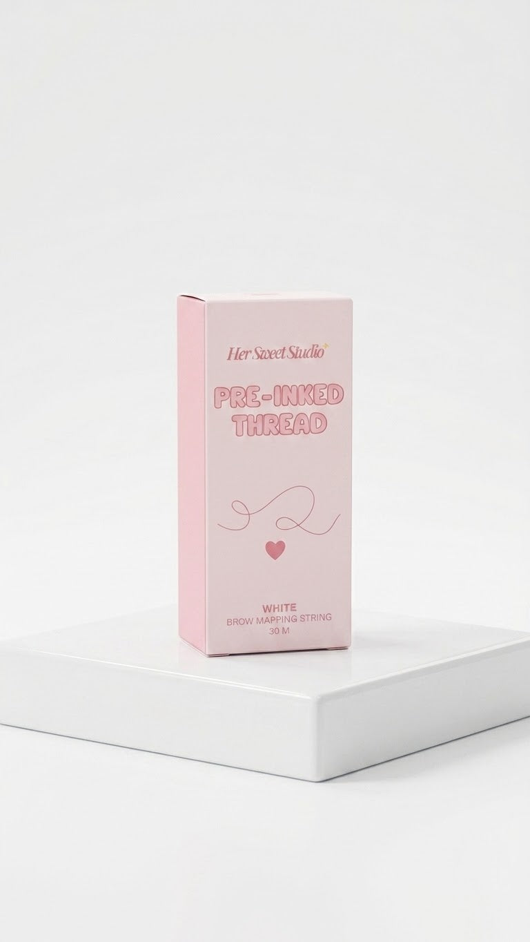 White Pre-Inked Brow Mapping String