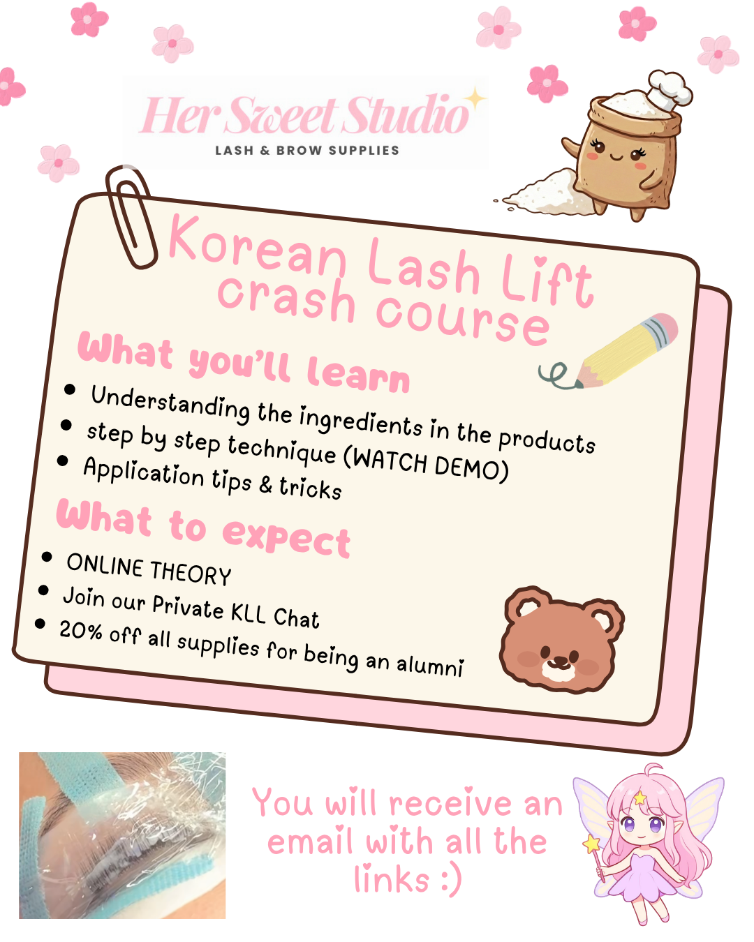 Korean Lash Lift Crash Course (ONLINE + DEMO)🩷
